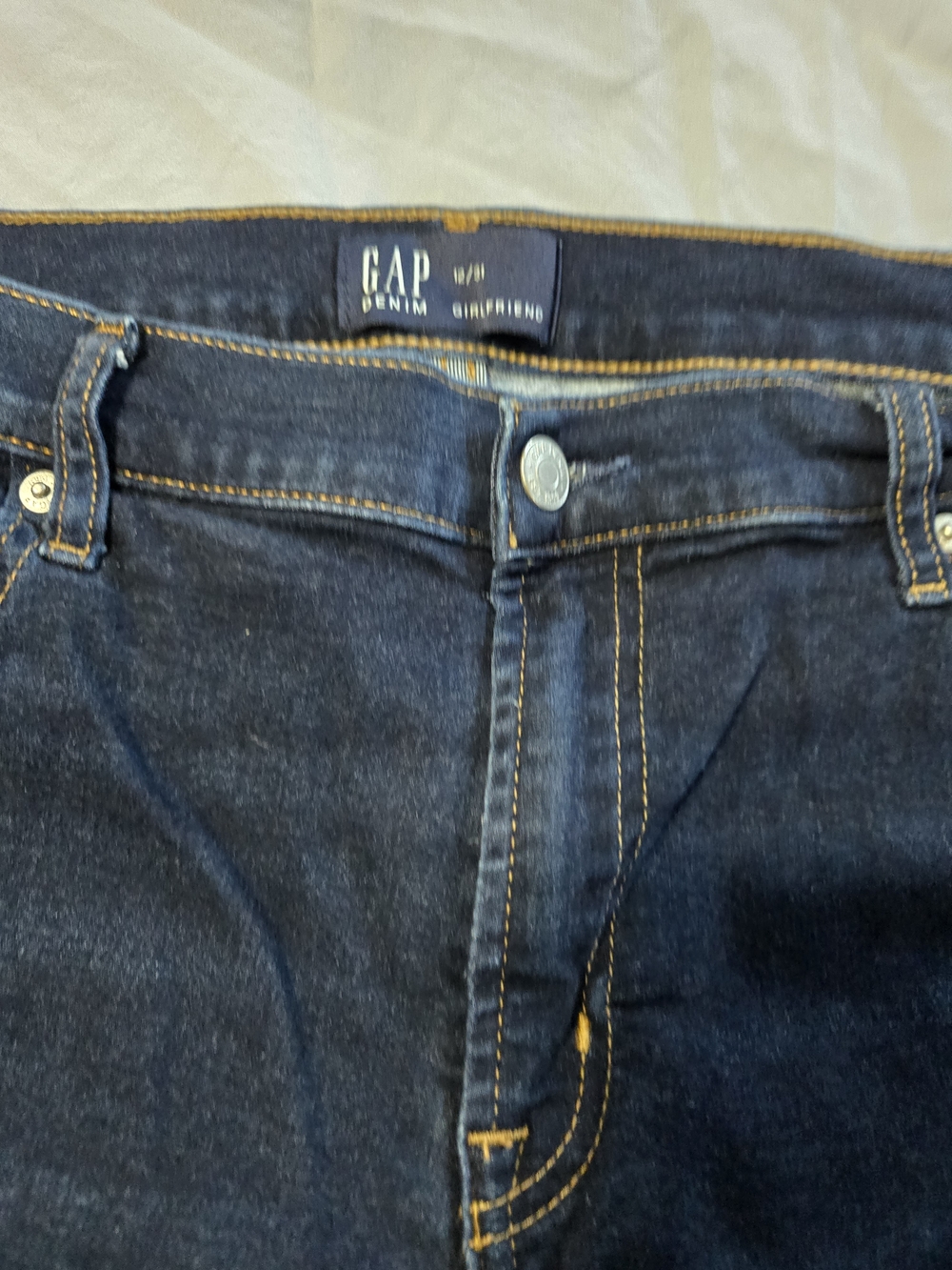 GAP Dark Blue Denim Jeans - Girlfriend 12/31